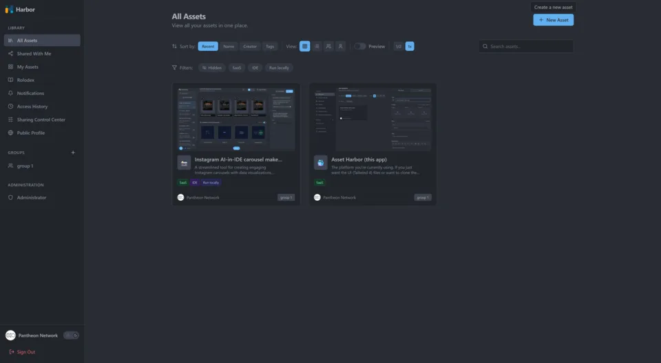 Harbor app screenshot